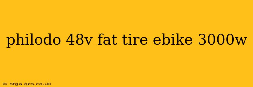 philodo 48v fat tire ebike 3000w