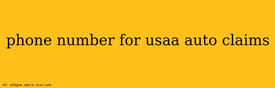 phone number for usaa auto claims