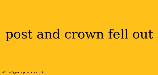post and crown fell out