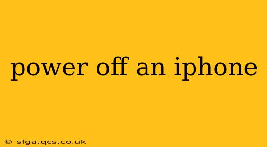 power off an iphone