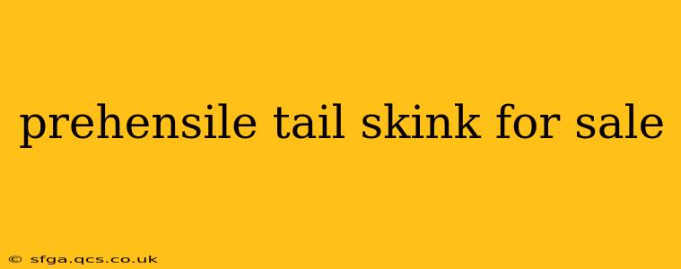 prehensile tail skink for sale
