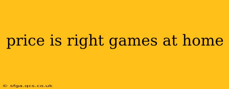 price is right games at home