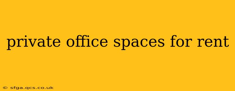 private office spaces for rent