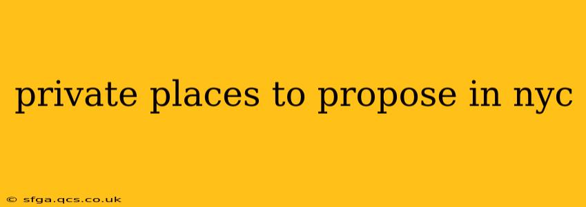 private places to propose in nyc