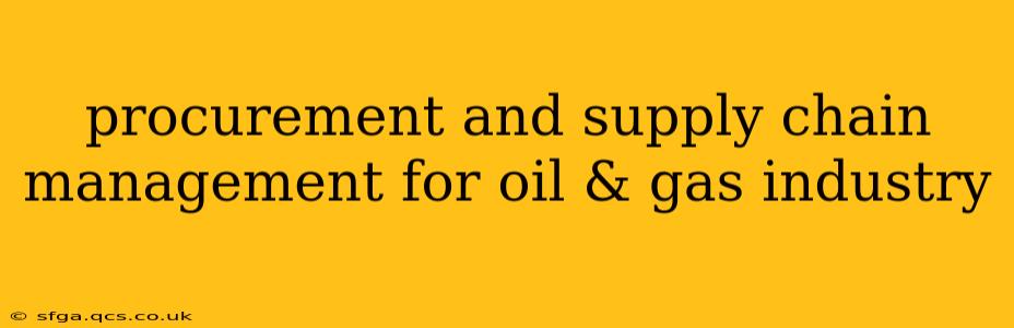 procurement and supply chain management for oil & gas industry