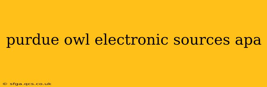 purdue owl electronic sources apa