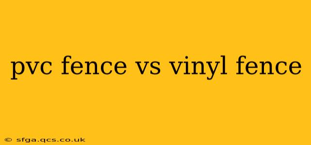 pvc fence vs vinyl fence