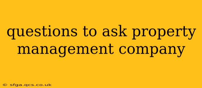 questions to ask property management company