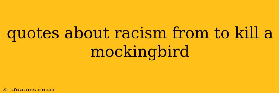 quotes about racism from to kill a mockingbird