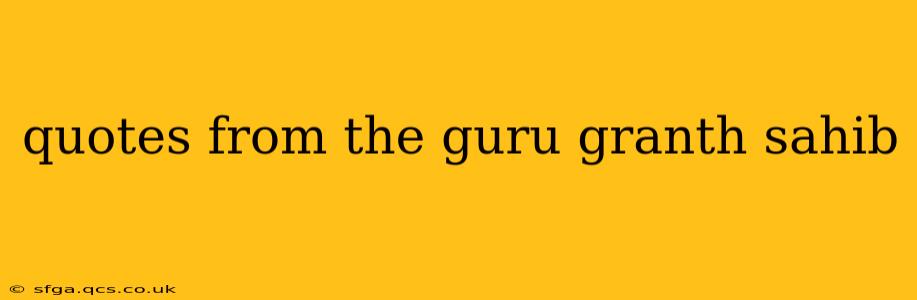 quotes from the guru granth sahib