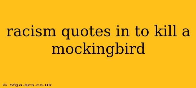 racism quotes in to kill a mockingbird