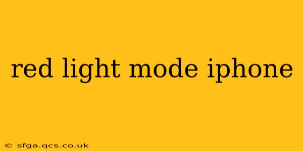 red light mode iphone