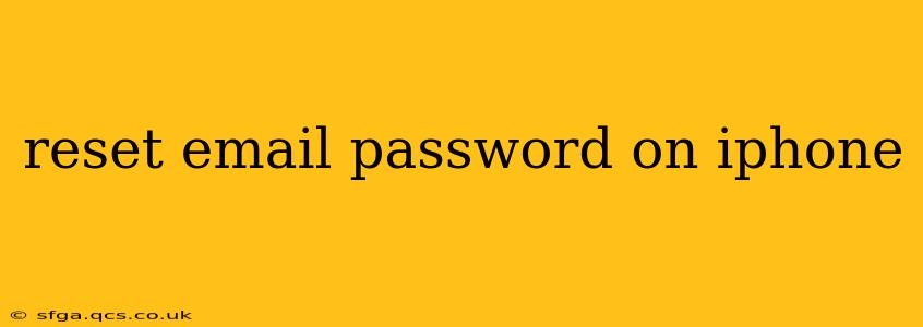reset email password on iphone