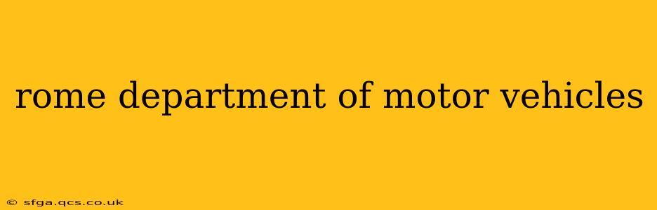 rome department of motor vehicles