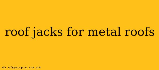 roof jacks for metal roofs