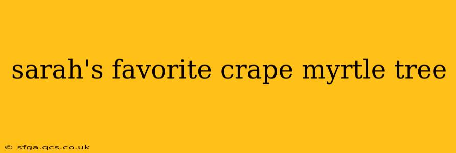 sarah's favorite crape myrtle tree