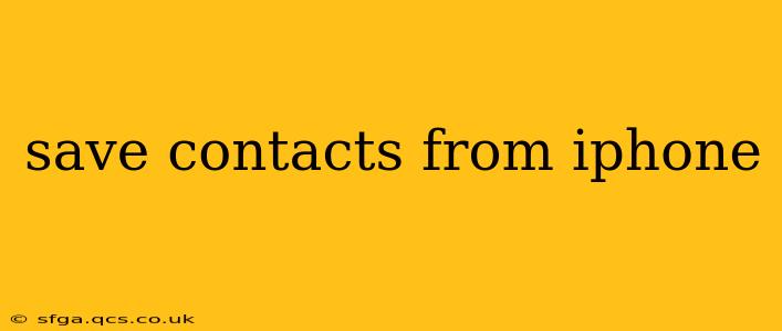 save contacts from iphone