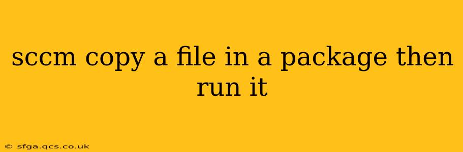 sccm copy a file in a package then run it