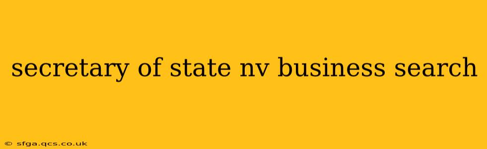 secretary of state nv business search