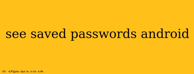 see saved passwords android