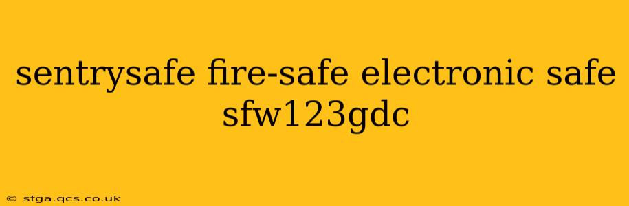 sentrysafe fire-safe electronic safe sfw123gdc