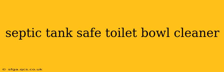 septic tank safe toilet bowl cleaner