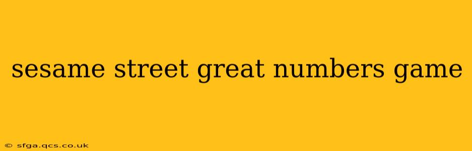 sesame street great numbers game