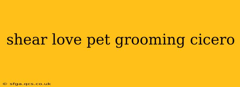 shear love pet grooming cicero