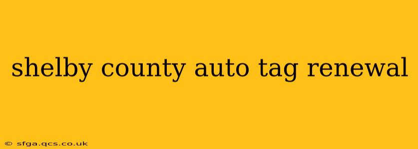 shelby county auto tag renewal