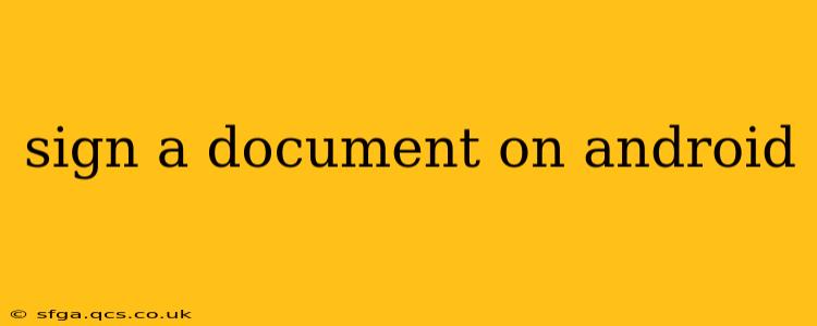 sign a document on android