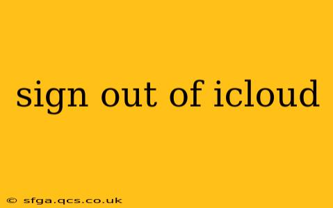 sign out of icloud