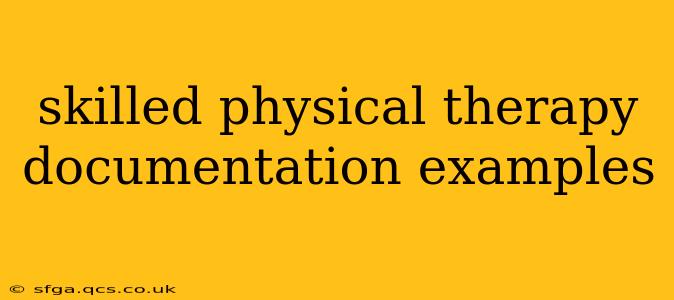 skilled physical therapy documentation examples