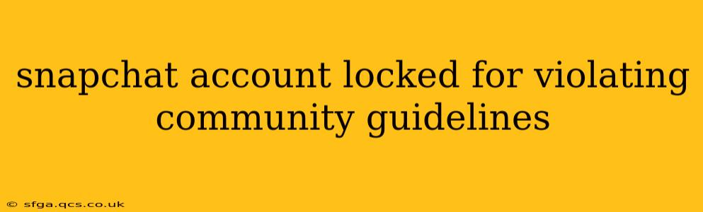 snapchat account locked for violating community guidelines
