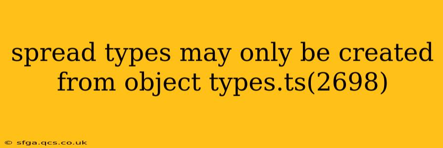 spread types may only be created from object types.ts(2698)