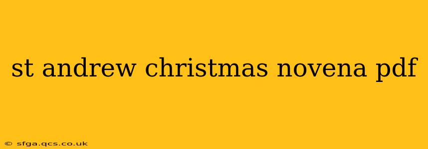 st andrew christmas novena pdf