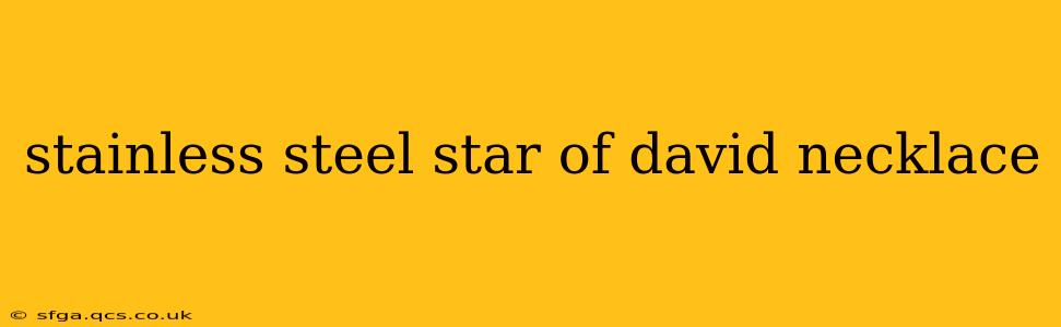 stainless steel star of david necklace