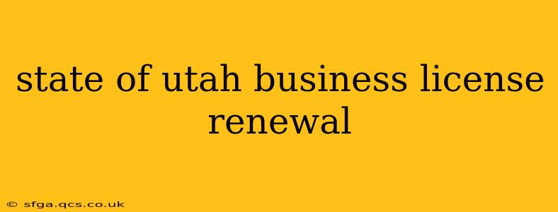 state of utah business license renewal