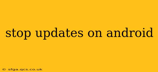 stop updates on android