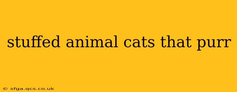 stuffed animal cats that purr