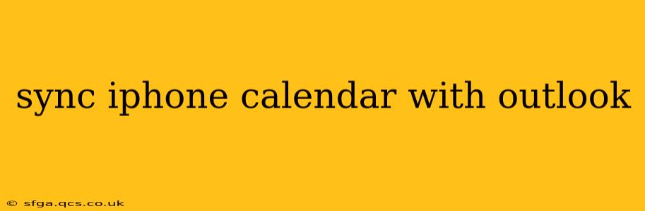sync iphone calendar with outlook