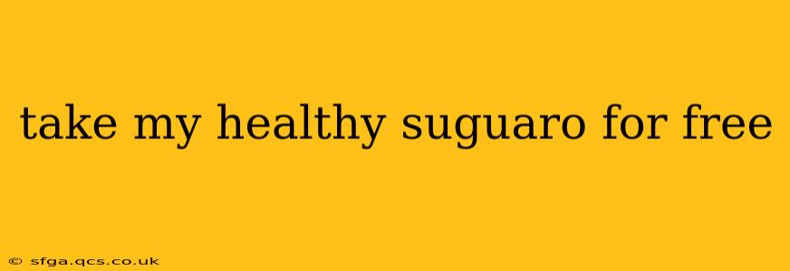 take my healthy suguaro for free