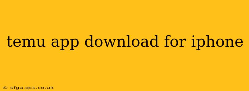 temu app download for iphone