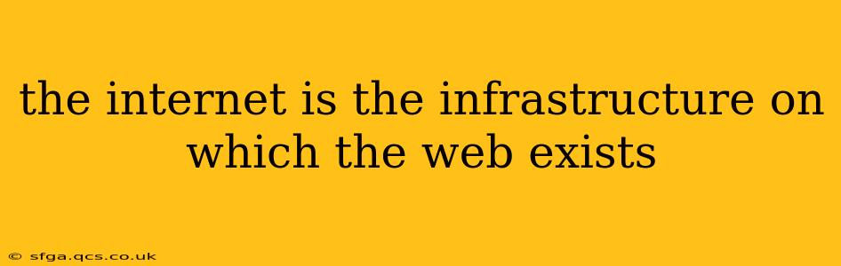 the internet is the infrastructure on which the web exists