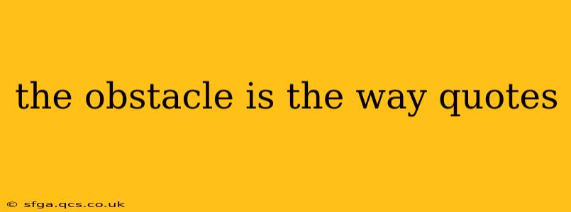 the obstacle is the way quotes