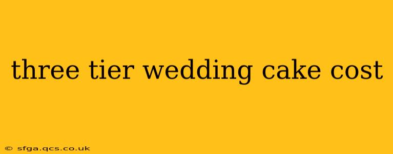 three tier wedding cake cost