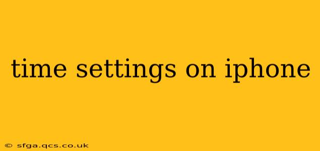 time settings on iphone