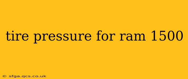 tire pressure for ram 1500