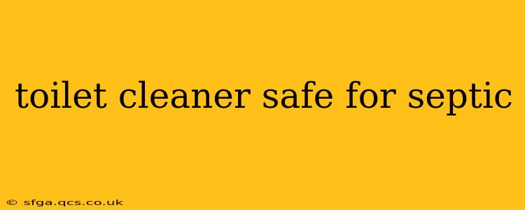 toilet cleaner safe for septic