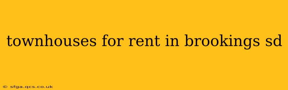 townhouses for rent in brookings sd