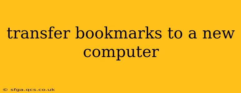 transfer bookmarks to a new computer